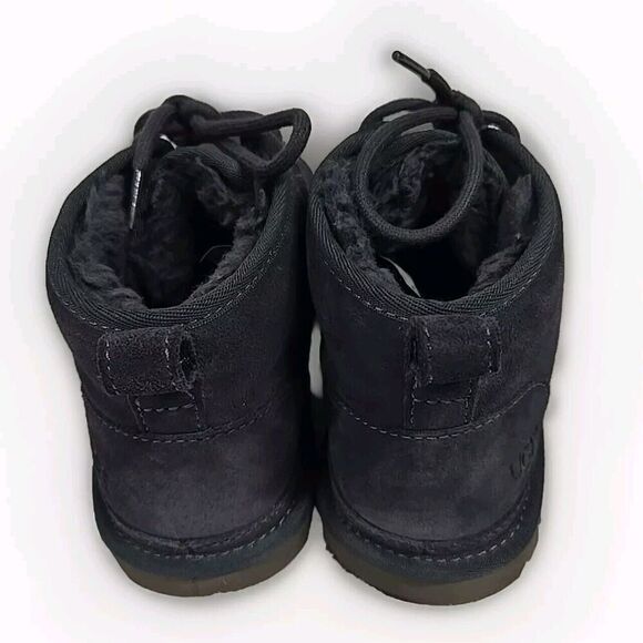 UGG Neumel Suede Fur Chukka BOOTS New Navy Gray Women’s Size 6 - Picture 3 of 10